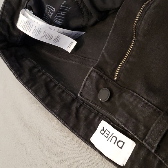DUER High Rise Skinny Jeans Black Women's 32 - Picture 6 of 8